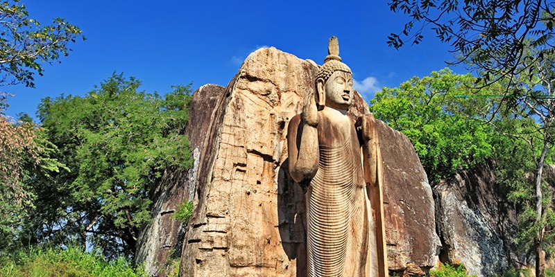 The Aukana ruins in Annarapudra