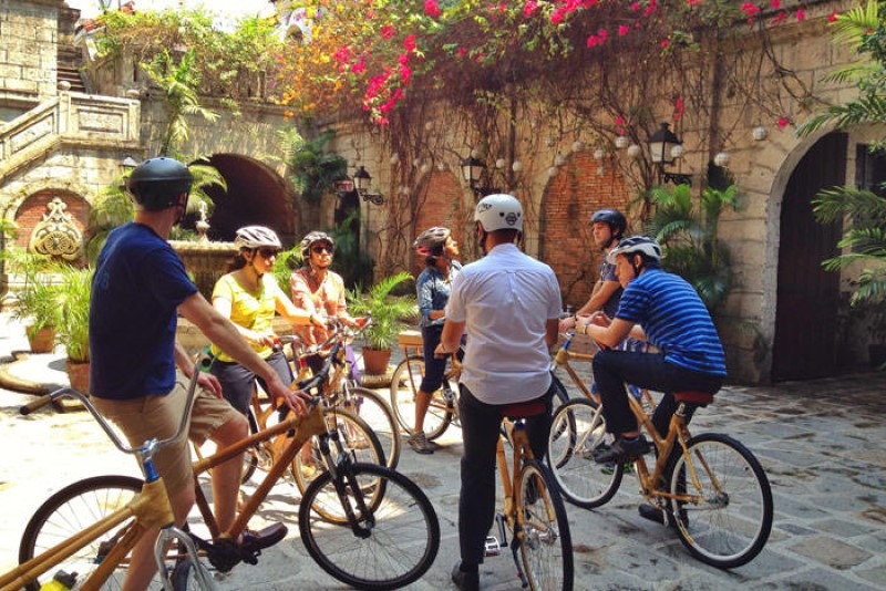 Bamboo bike tours in Manila.