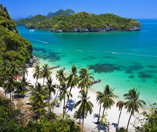 A scenic view of Ang Thong National Marine Park.