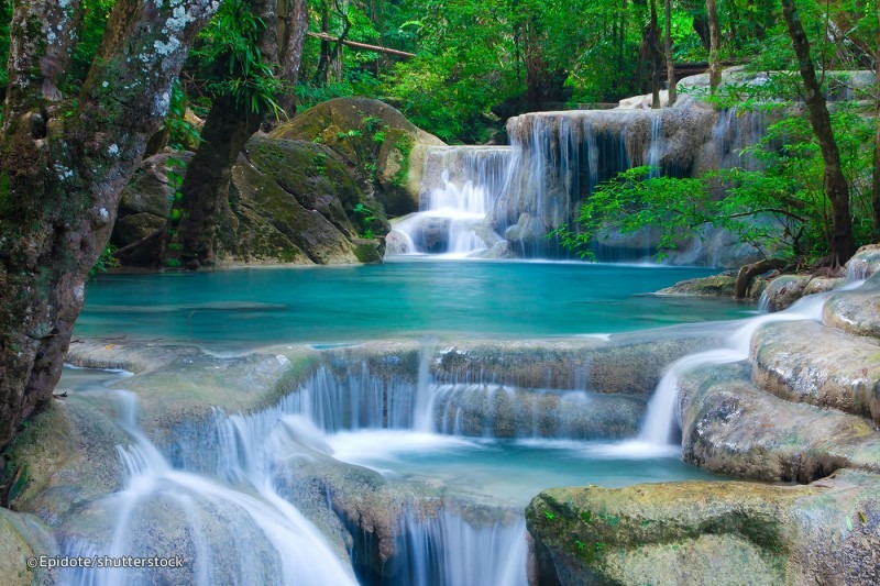Erawan Falls is Thailand's natural wonder.