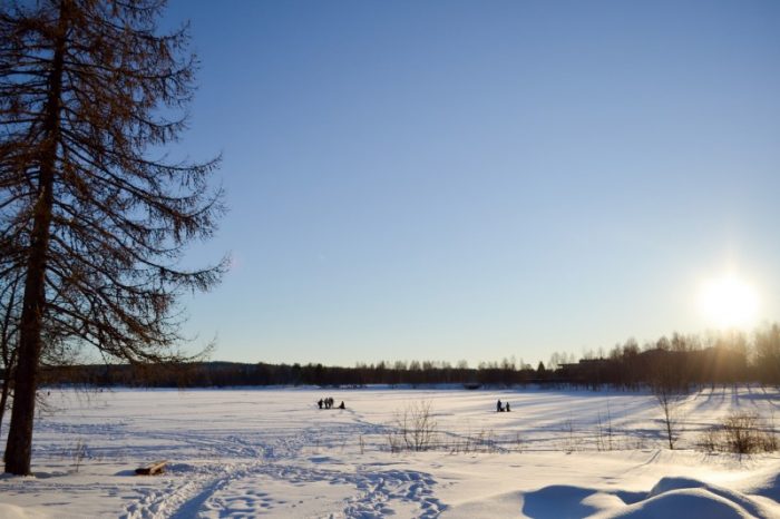 Ice swimming in Rovaniemi, Finland