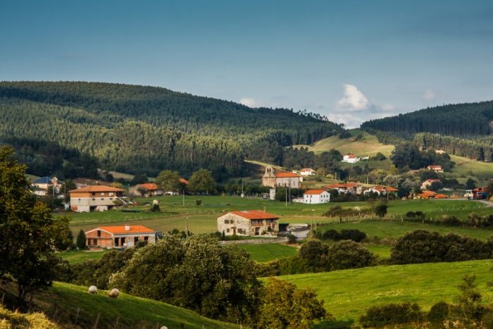 Pilgrimage path of Camino del Norte in Spain