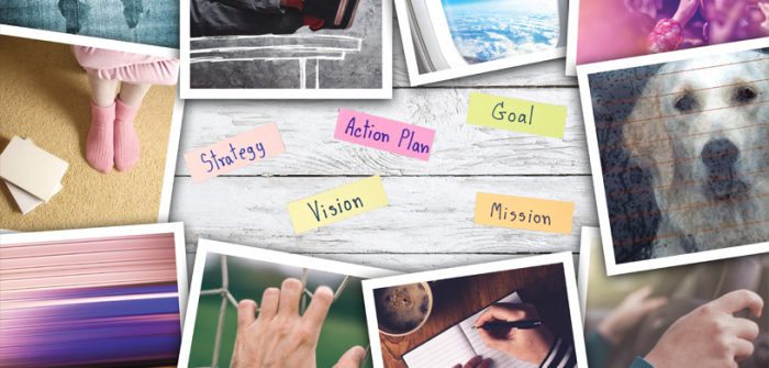 Create a vision board of your achievements and your dreams to boost self-esteem