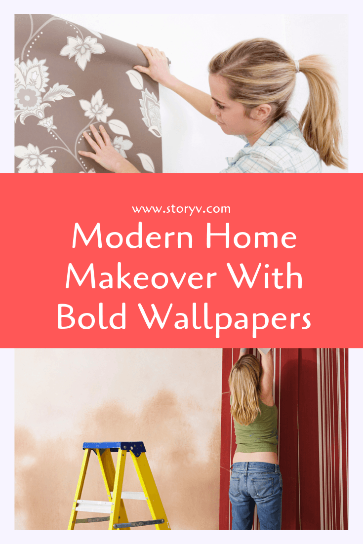 Modern Home Makeover With Bold Wallpapers